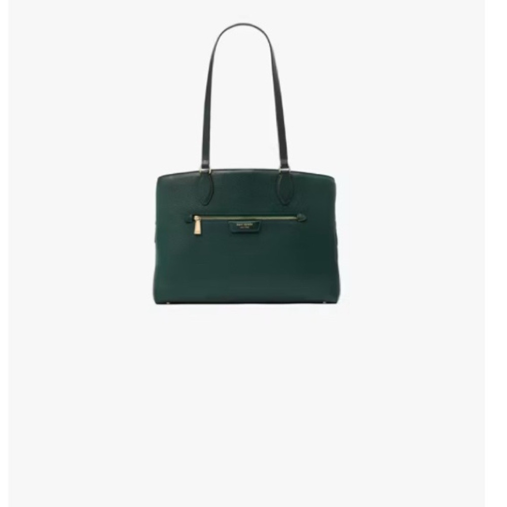 NWT Kate Spade Green Leather Tote Bag